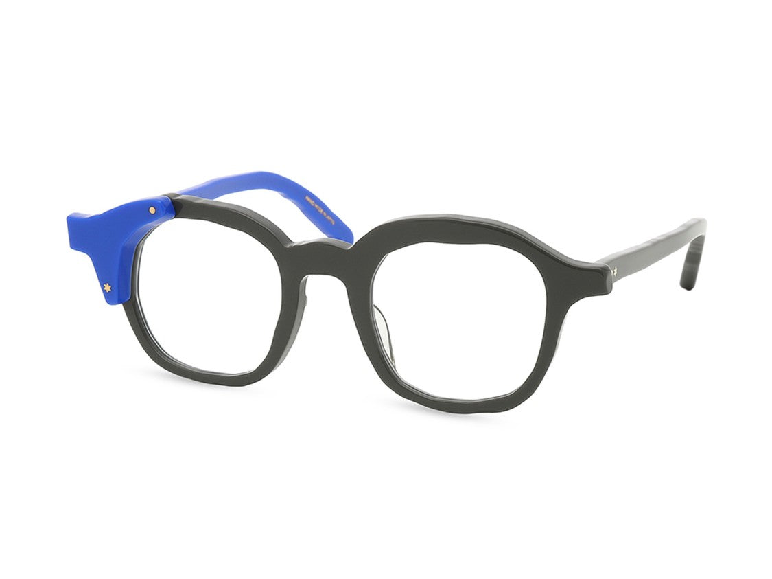 Masahiro Maruyama Blue Mm-0098 Bold Geometric Eyeglasses