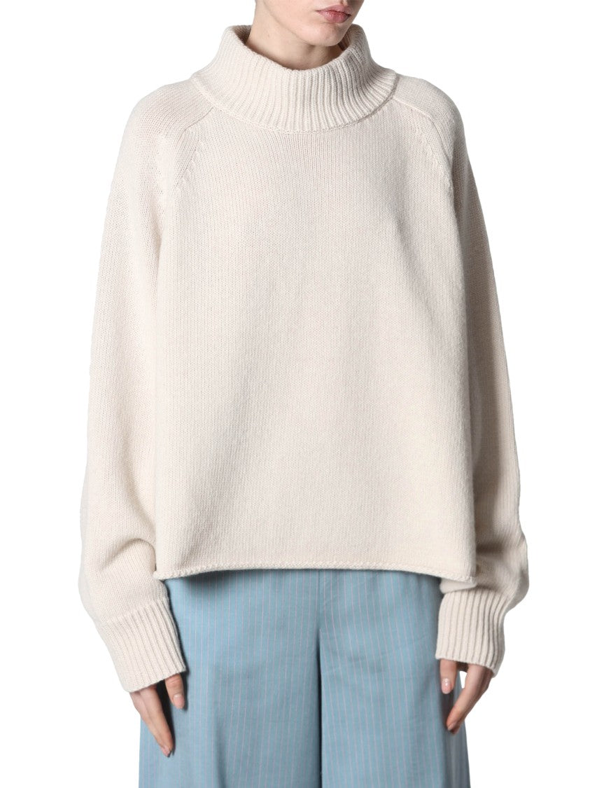 Roberto Collina Merino Wool Turtleneck Loose Boxy Sweater