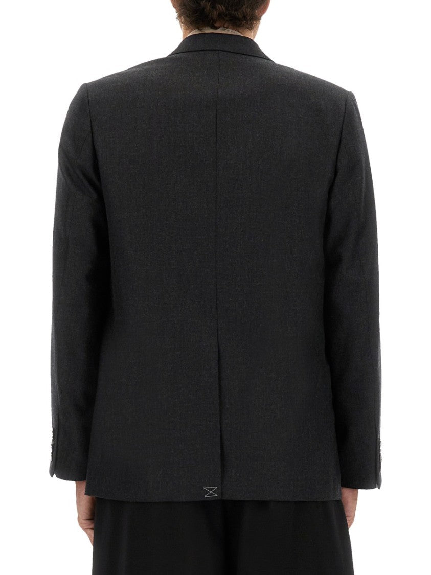 Dries Van Noten Double-Breasted Wide Lapel Wool Jacket