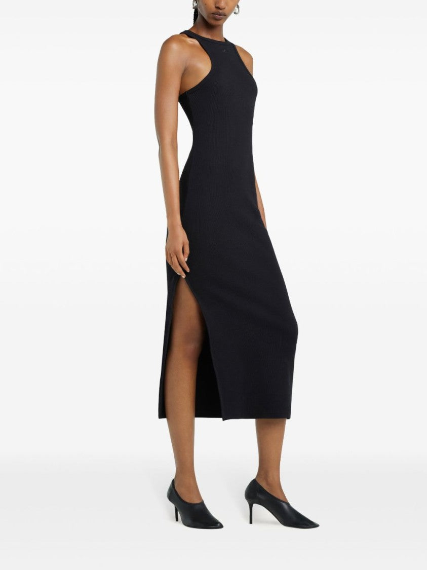 Courrèges Ribbed Knit Midi Dress