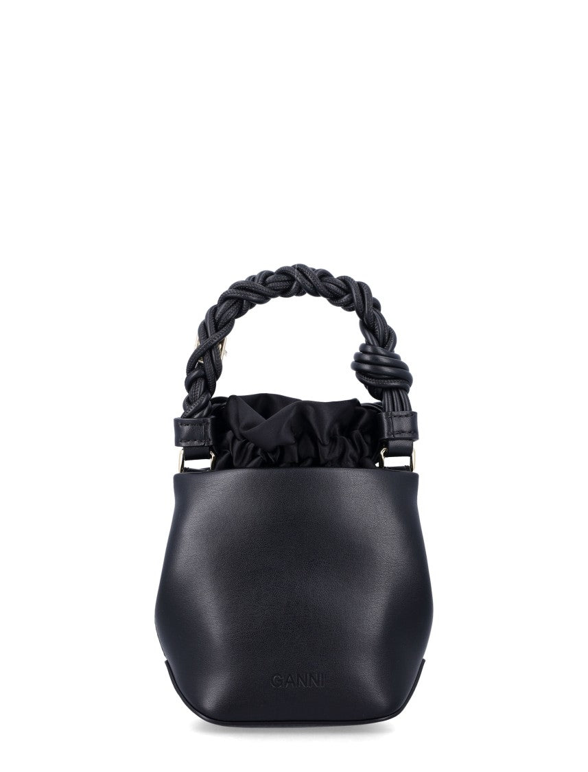 Ganni Black Mini Bou Bucket Bag
