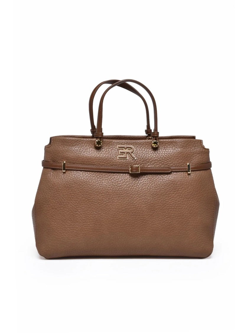 Ermanno Firenze Taupe Polyurethane Unity Handbag