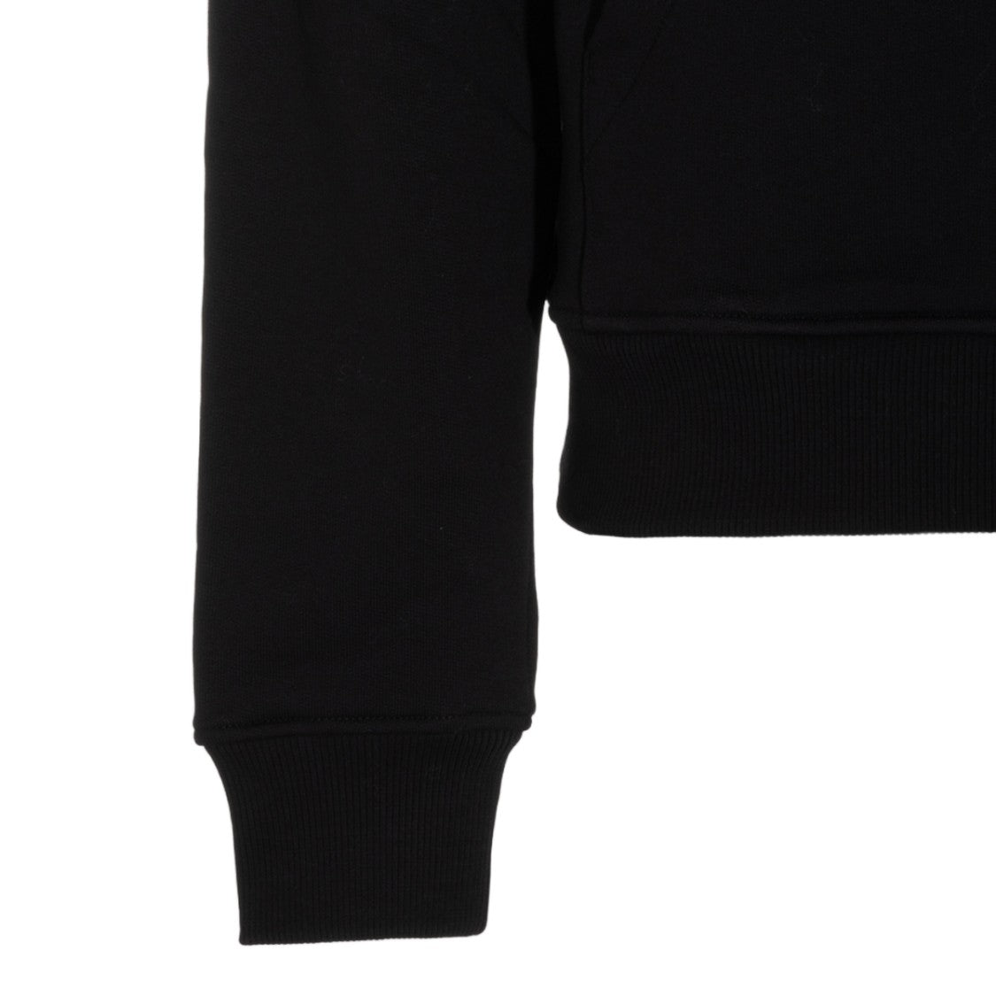 Ami Paris Minimalist Black Hoodie With Front Kangaroo Pocket