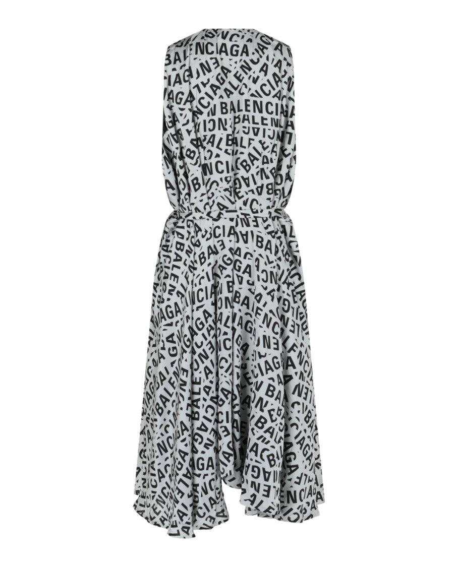 Balenciaga Logo-Print Midi Dress