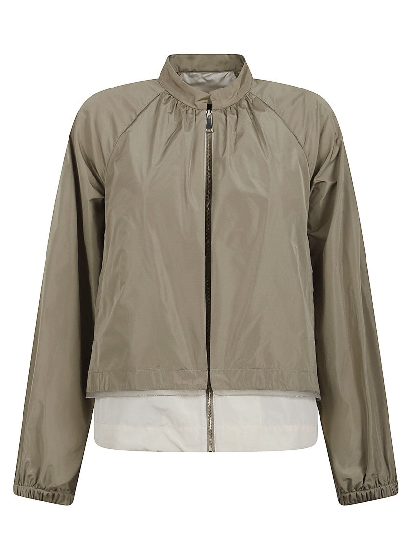 Fabiana Filippi Cropped Jacket With Lightweight Fabric And Stand Collar