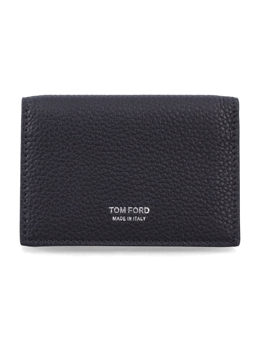 Tom Ford Soft Grain Leather T Line Calfskin Card Holder