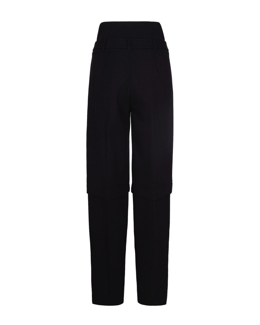 Patrizia Pepe High-Waisted Baggy Pants With Corset Design And Layered Detail