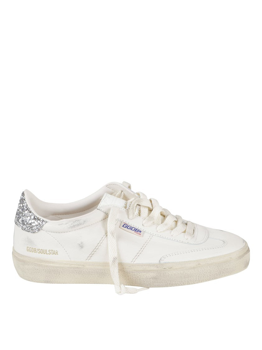 Golden Goose Low-Top Sneakers With Distressed Finish And Glitter Accents