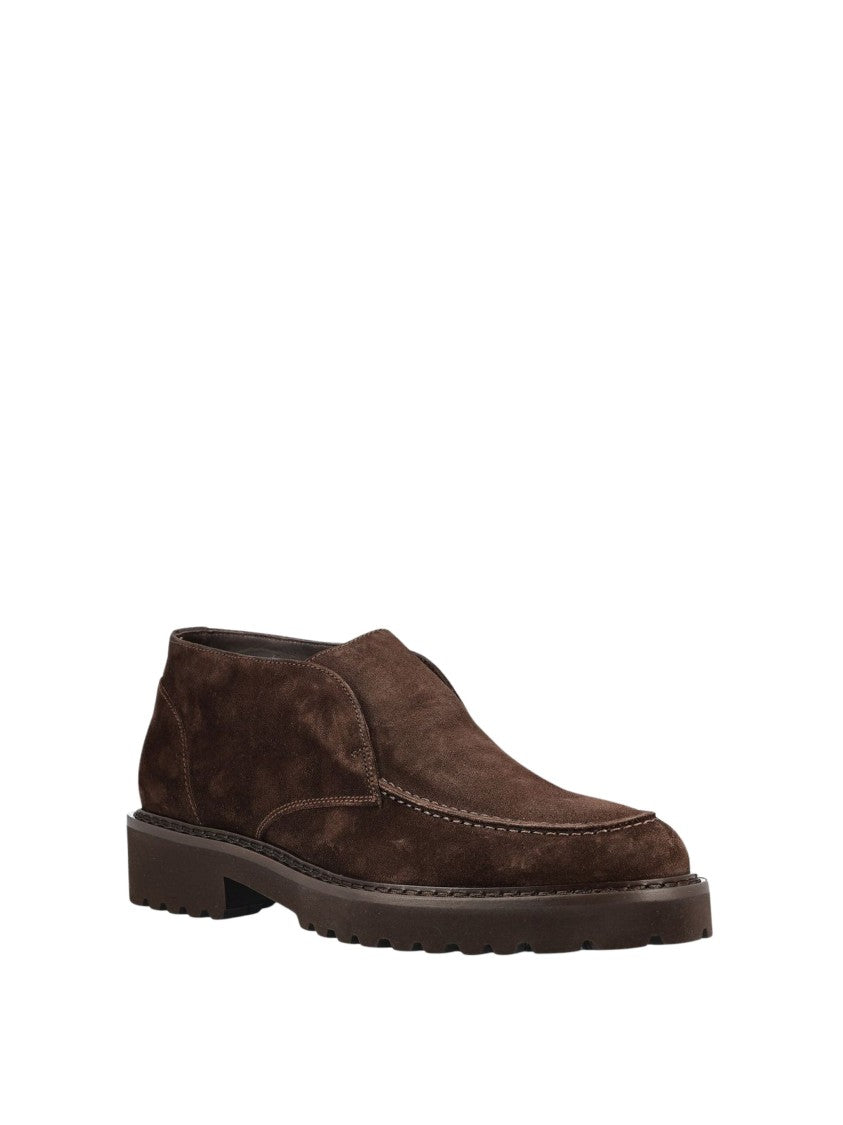 Doucal's Chukka Adler Elastico Dark Brown Calf Suede Chukka Boots