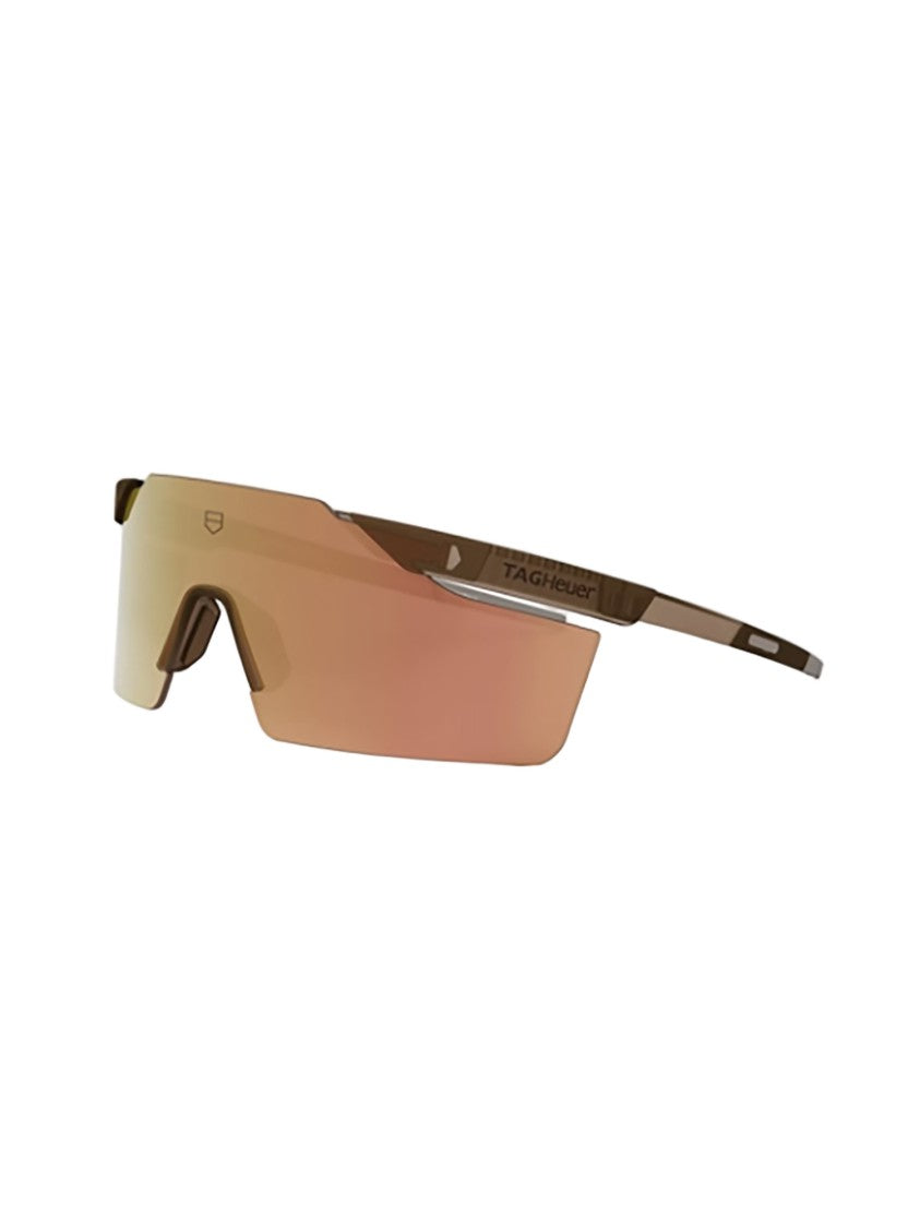Tag Heuer Sunglasses With Reflective Rose-Gold Lens And Minimalistic Frame