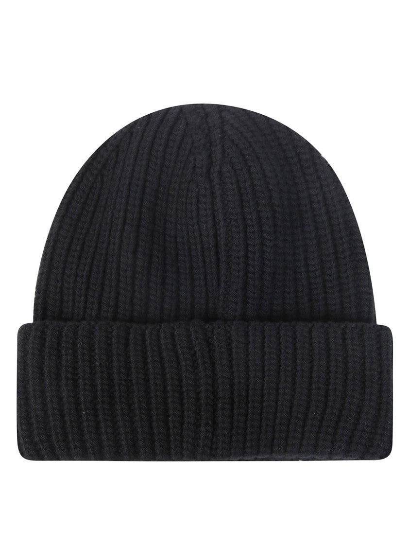 Moncler Cappello Ribbed Knit Beanie Hat