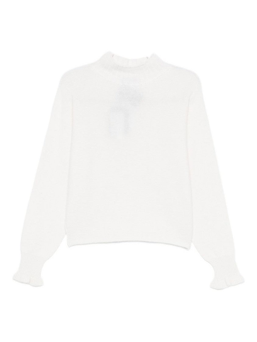 Twin-Set Cashmere Blend Sweater With Ruffled Cuffs