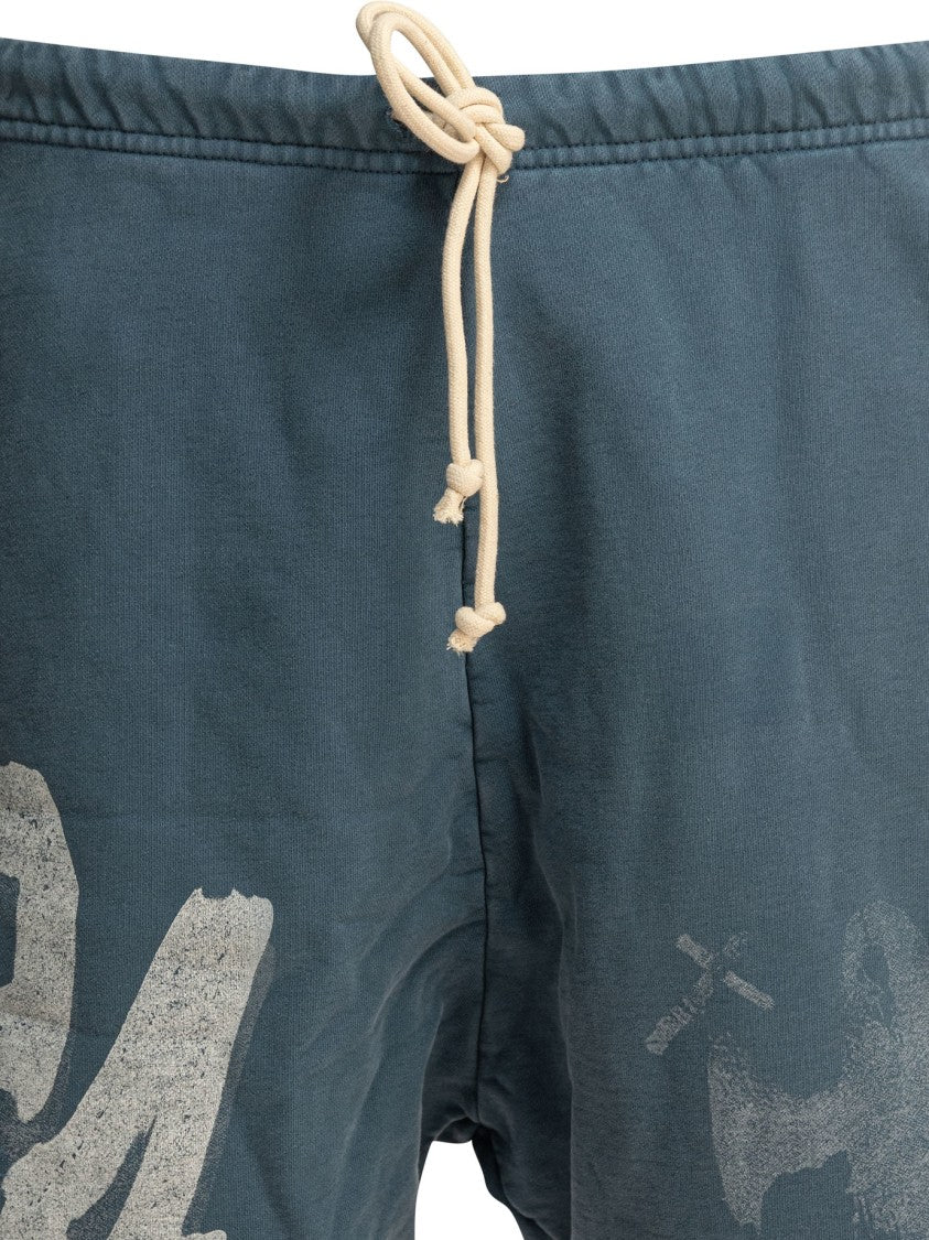 Rrr123 Washed Blue Bermuda Shorts