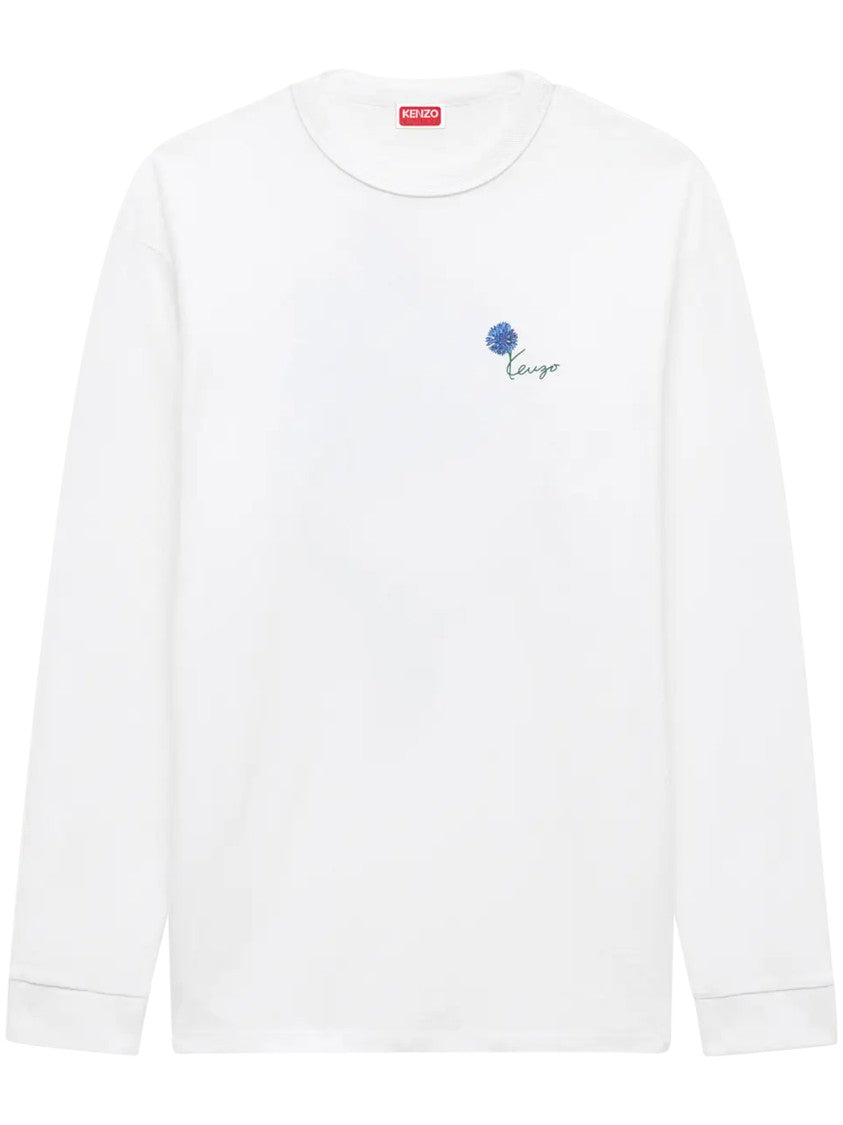 Kenzo Gots Kenzo Tulip Embroidered Cotton Long-Sleeve Shirt
