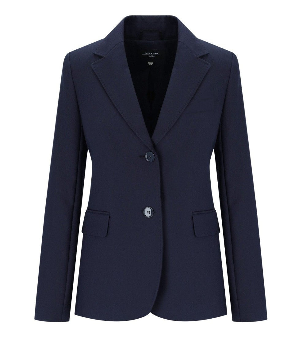 Max Mara Uva Blue Single-Breasted Blazer