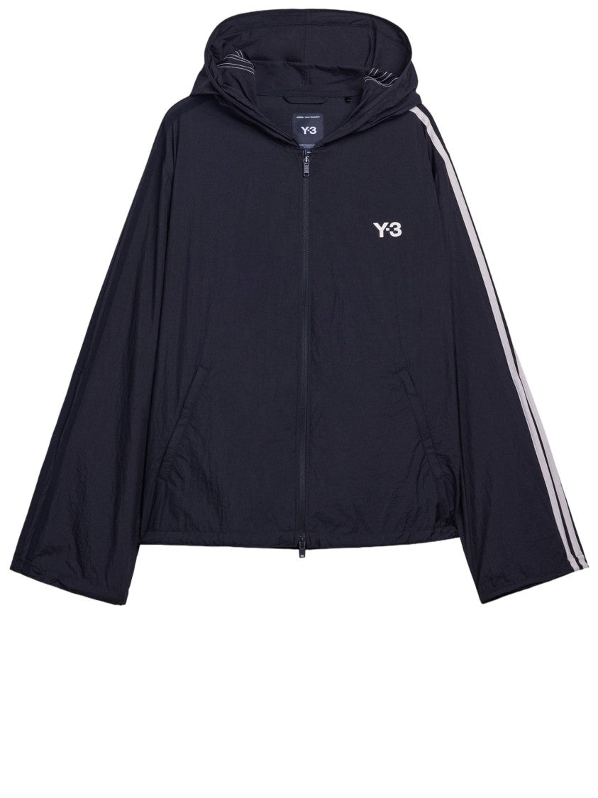 Y-3 Fabric Sweatshirt With Iconic 3-Stripes And Contrasting Logo