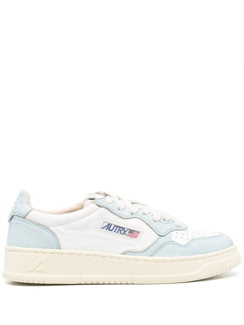 Autry White Multicolour Perforated Calf Leather Sneakers