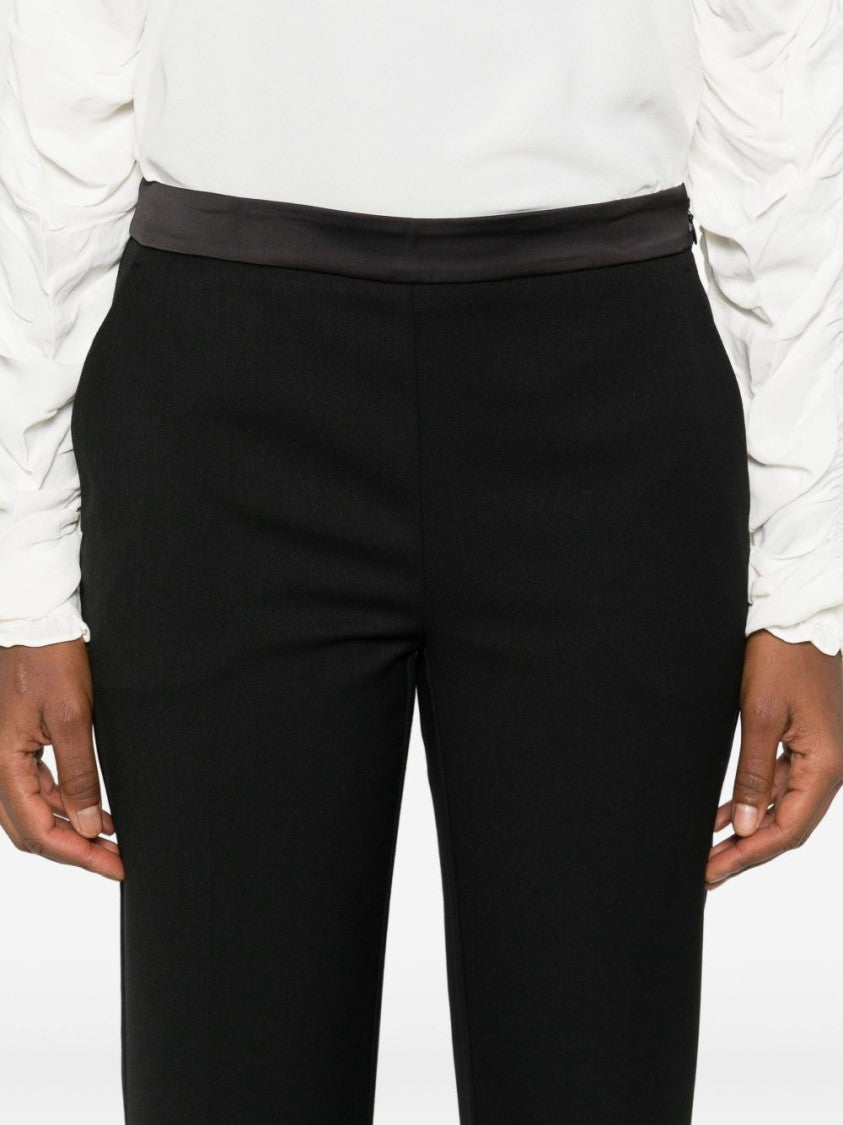 Twin-Set Straight-Leg Trousers With Flared Hem