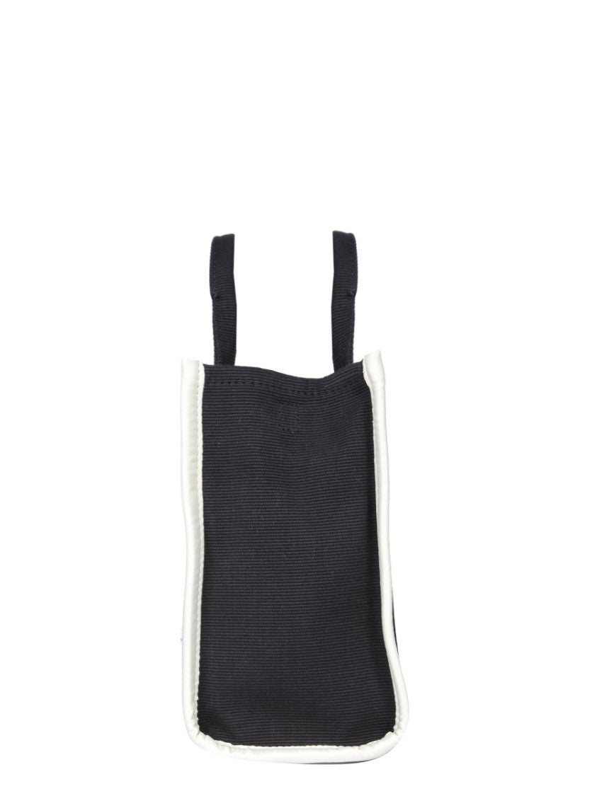 Marc Jacobs Black And White Medium Fabric Tote Bag