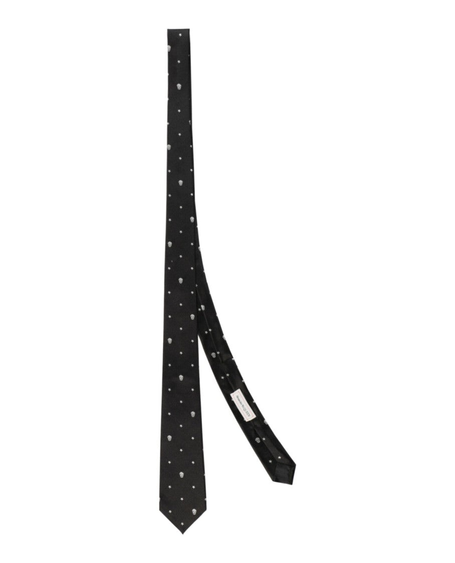 Alexander Mcqueen Stars And Skulls Silk Tie