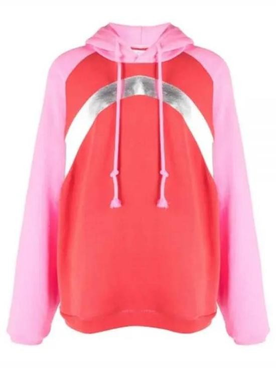 Erl Color-Block Hoodie With Metallic Silver Arc Detail