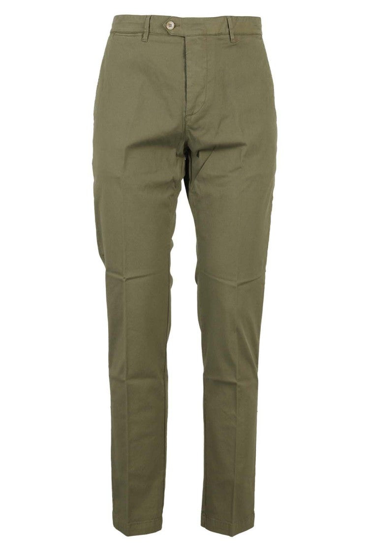 Oaks Olive Green Micro-Armature Chinos