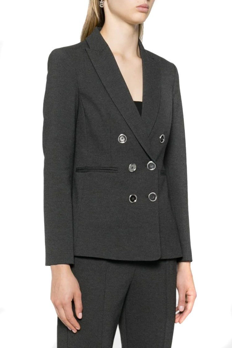 Pinko Double-Breasted Grey Blazer