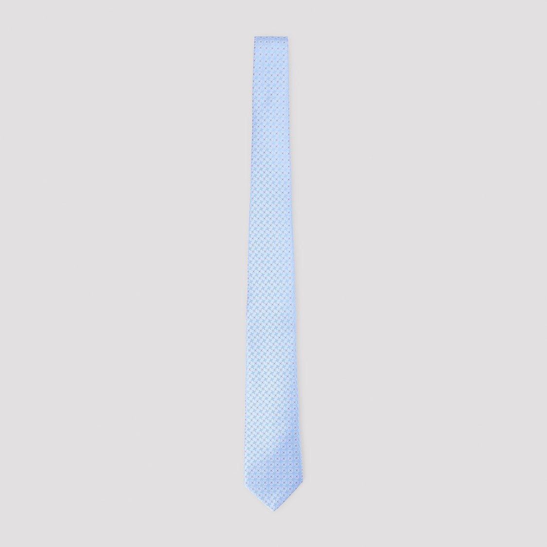 Canali Slim Silk Tie With Geometric Pattern