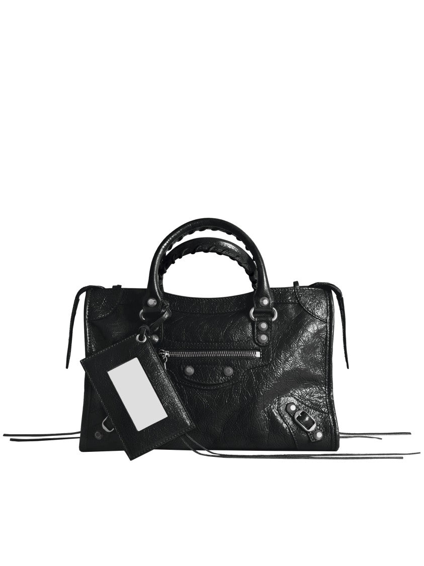 Balenciaga Le City Bag S Braided Textured Leather Shoulder Bag