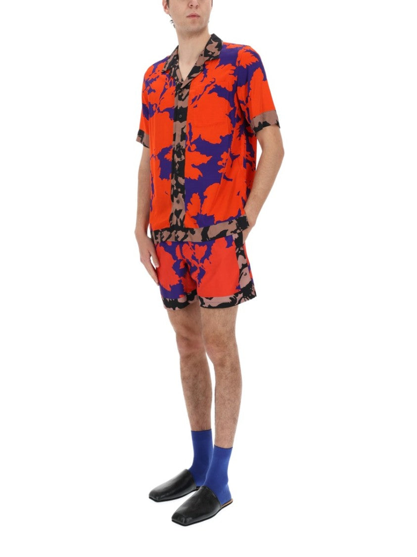 Dries Van Noten Multicolor Carlton Abstract Floral Viscose Shirt