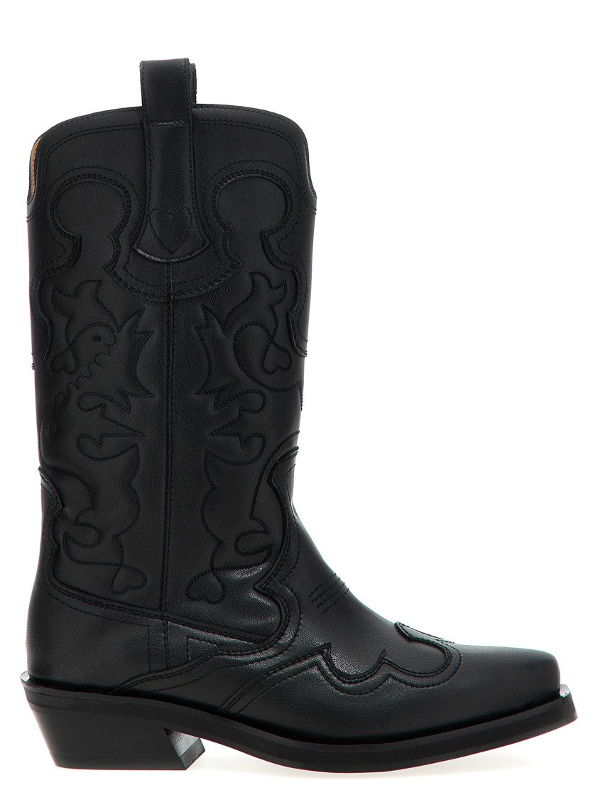 Ganni 'Western' Texas Boots