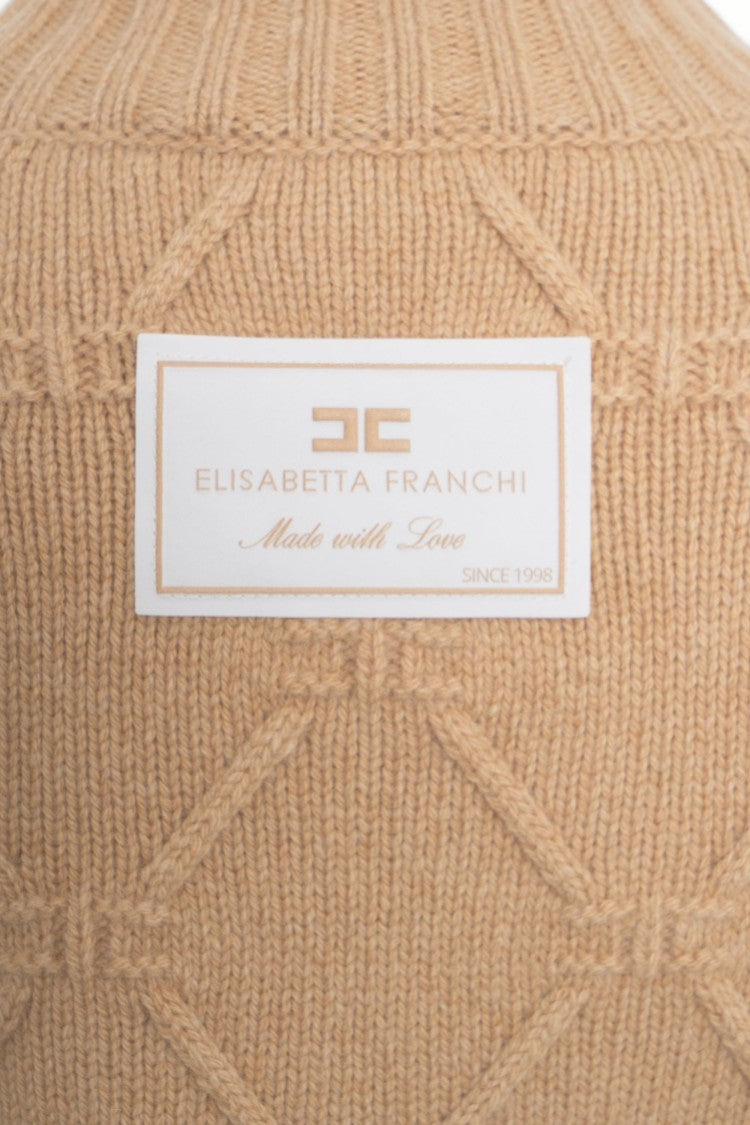 Elisabetta Franchi High Collar Knitted Sweater