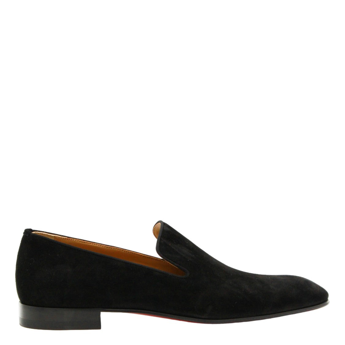 Christian Louboutin Sleek Black Suede Flat Shoes