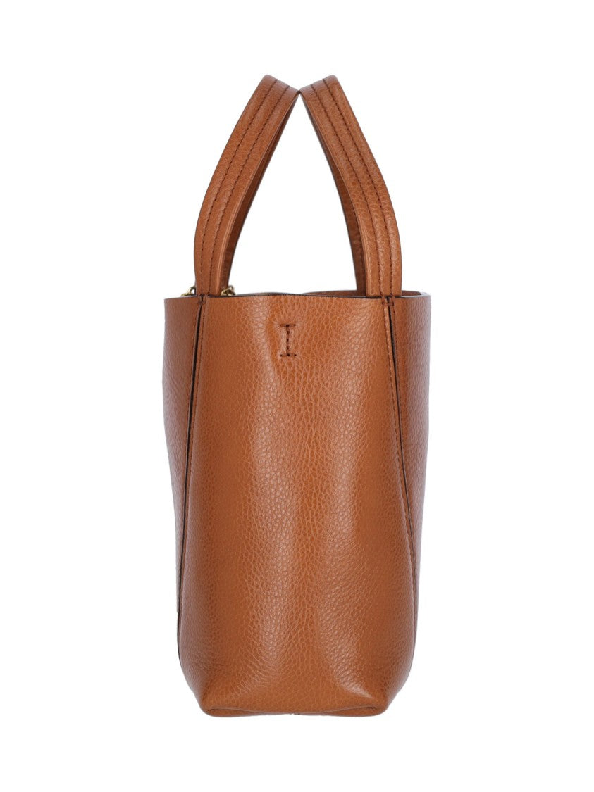 Chloé Brown Spin Small Leather Tote Bag