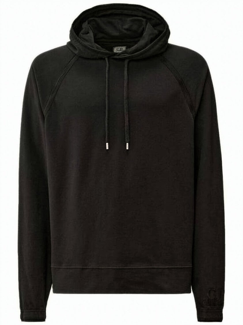 C.P. Company Relaxed Fit Black Hoodie With Kangaroo Pocket