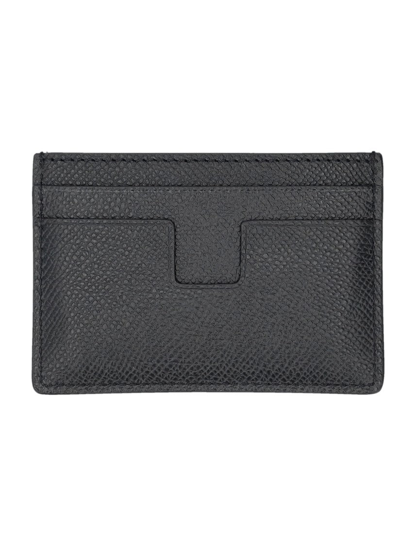 Tom Ford Textured Black Leather Card Holder