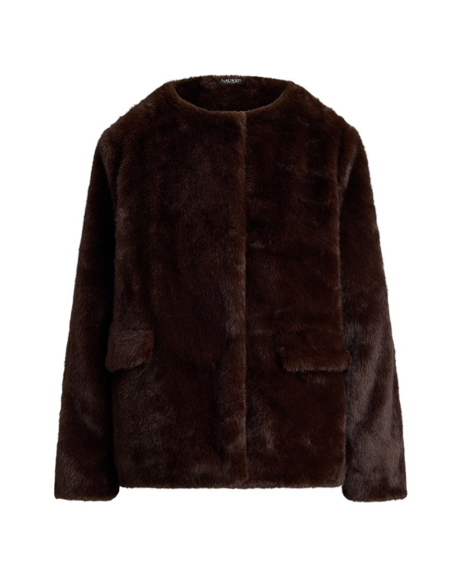 Lauren Ralph Lauren Short Plush Faux Fur Coat