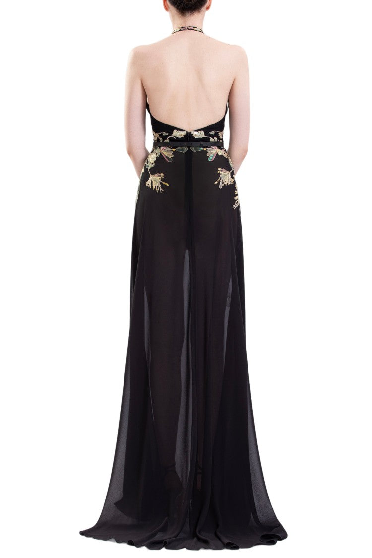 Saiid Kobeisy Embroidered Georgette Dress