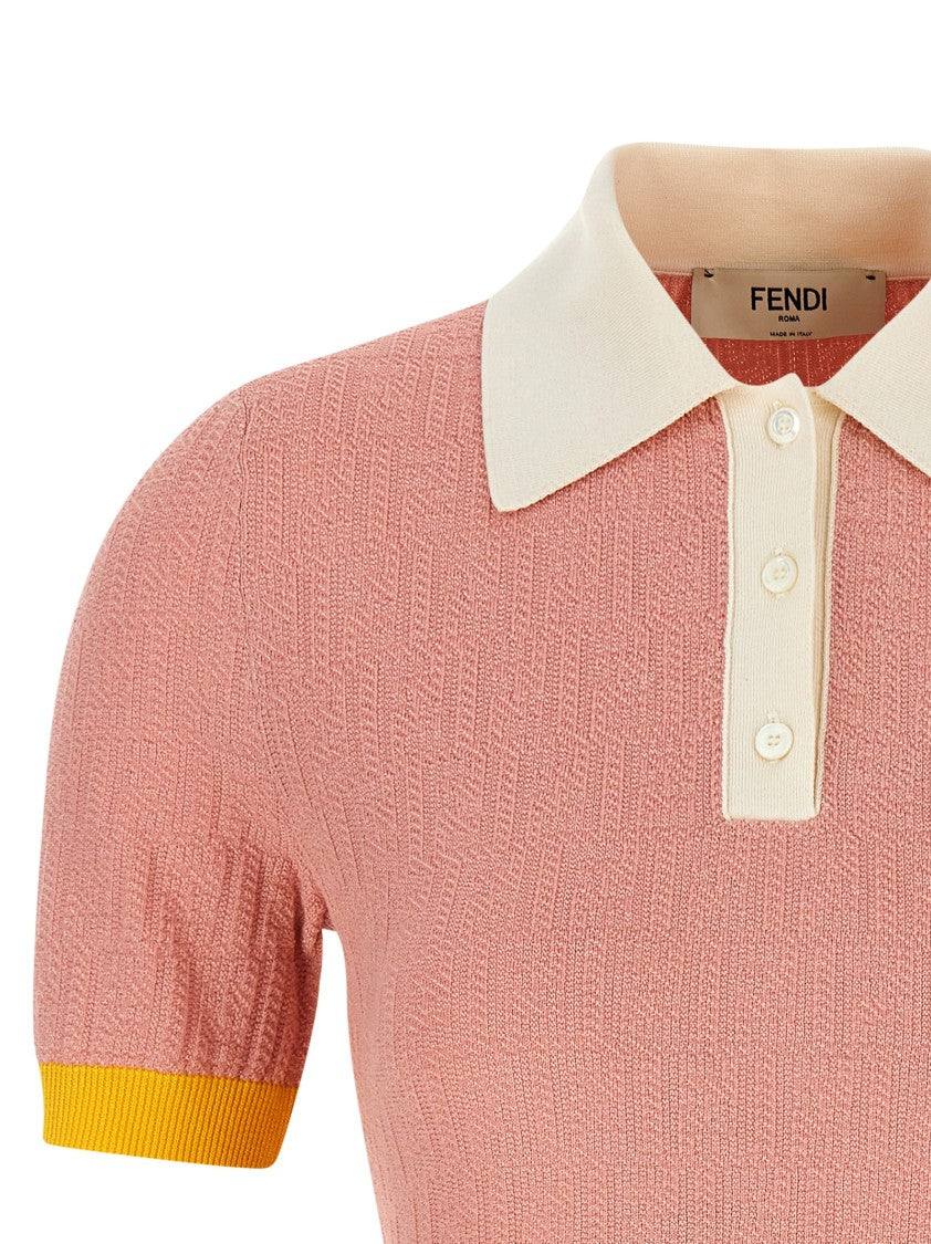Fendi Ff Jacquard Color-Block Stretch Cotton-Silk Minidress