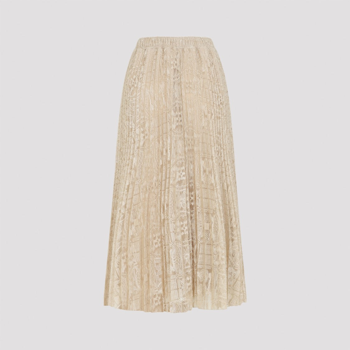 Ermanno Scervino Midi Skirt With Intricate Lace Overlay