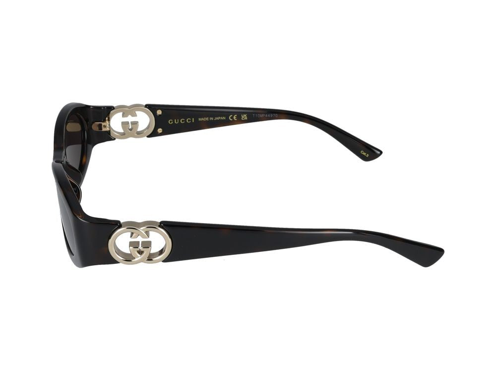 Gucci Havana Rounded Sunglasses
