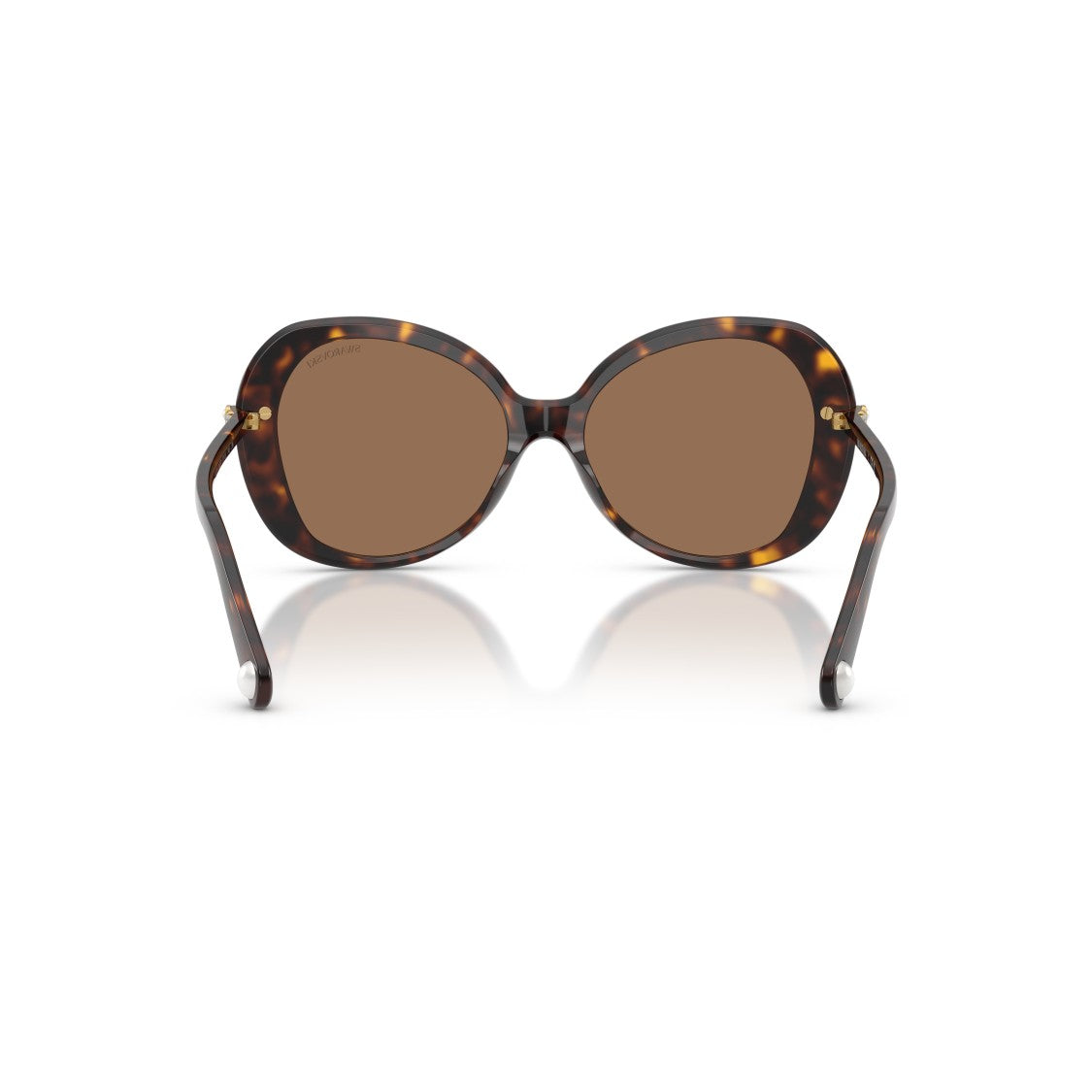 Swarovski 0Sk6059 Oversized Tortoiseshell Sunglasses With Crystal Accents