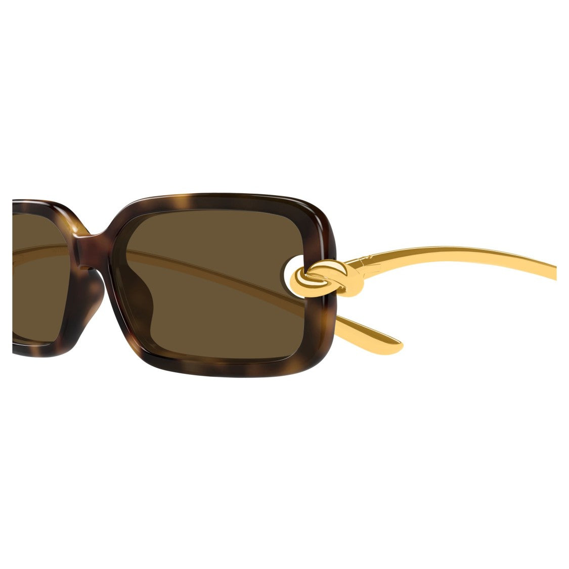 Bottega Veneta Bv1439s Rectangular Tortoiseshell Sunglasses