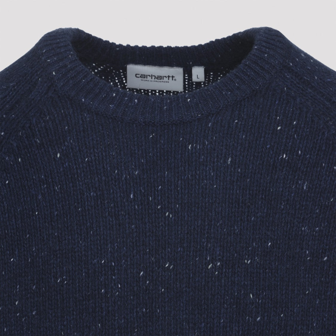Carhartt Wip Speckled Jupiter Blue Lambswool Blend Sweater