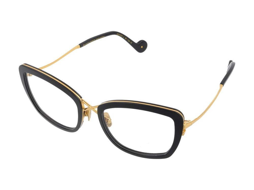 Anna-Karin Karlsson Oversized Gold Accent Square Frame Eyeglasses