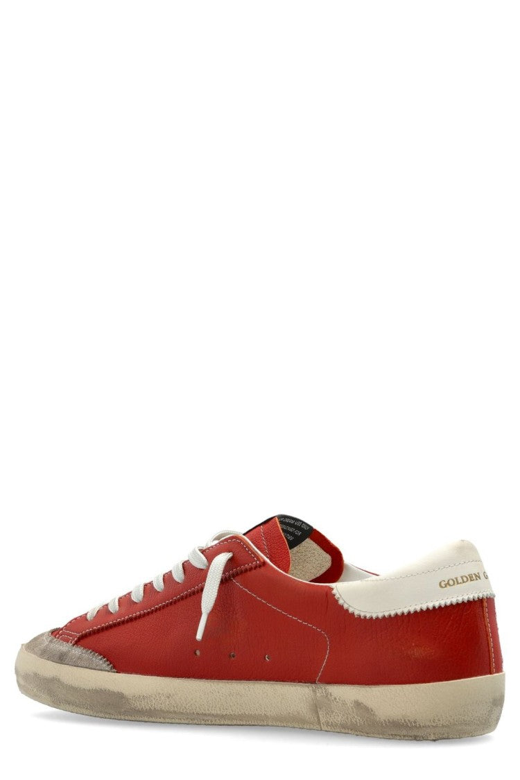 Golden Goose Red Low-Top Sneakers With Classic Silhouette