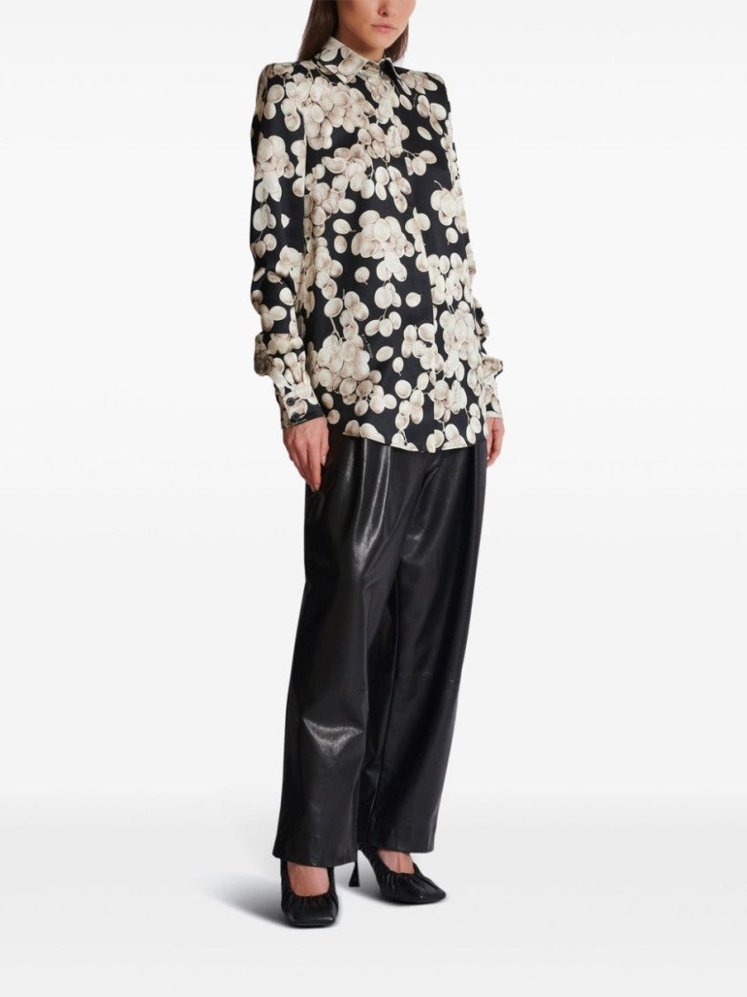 Balmain Raisin-Print Long-Sleeved Shirt With Concealed Buttons