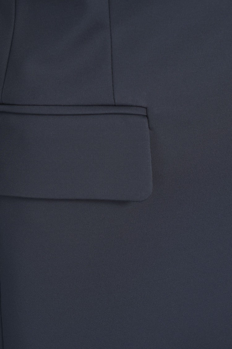 Pinko Single-Breasted Scuba Blazer With Peaked Lapels