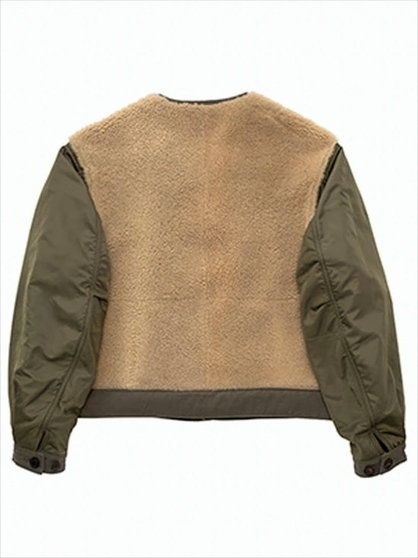 Visvim Reversible Lambskin And Nylon Bomber Jacket