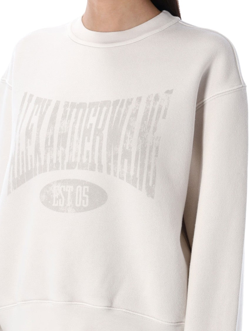 T By Alexander Wang Distressed Logo Sweatshirt